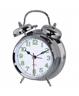 Hama Nostalgia Quartz alarm clock Silver