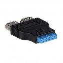 Akyga ATX to 2xUSB 3.0 AK-CA-58 USB Melns, Zils Akyga ATX to 2xUSB 3.0 AK-CA-58 USB Melns, Zils
