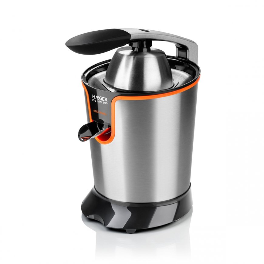 Haeger CJ-600.007A электрический цитрус-пресс 600 W Черный, Нержавеющая сталь
