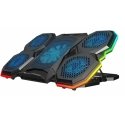 Rampage X-RANGER Podstawka chłodząca pod laptop 9-17" RGB regulowana Rampage X-RANGER Podstawka chłodząca pod laptop 9-17" RGB regulowana