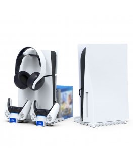 iPega P5S028 Charging Stand + Cooling for PS5 / PS5 Slim / PS5 Pro Game Controller