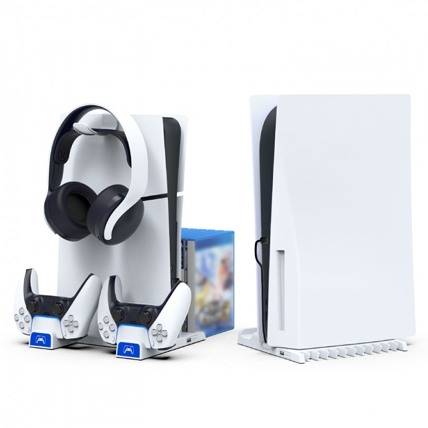 iPega P5S028 Charging Stand + Cooling for PS5 / PS5 Slim / PS5 Pro Game Controller