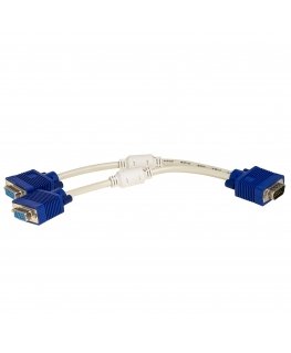 Akyga AK ad 20 VGA cavo adattatore Y maschio 2 X femmina, Blu VGAx2 Valge