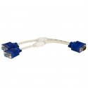 Akyga AK ad 20 VGA cavo adattatore Y maschio 2 X femmina, Blu VGAx2 Valkoinen
