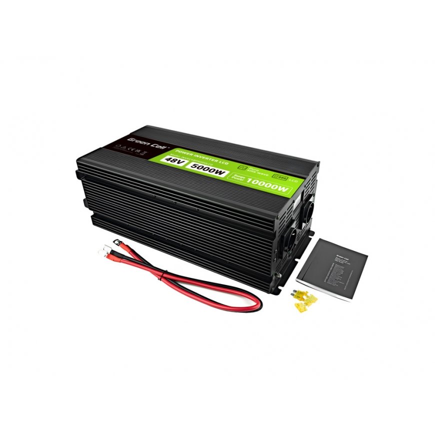 Green Cell Przetwornica napicia PowerInverter LCD 48 V 5000W/10000W Przetwornica samochodowa z wywie – 3