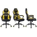 Subsonic Batman Junior PC-pelituoli Pehmustettu istuintoppaus musta, Keltainen Subsonic Batman Junior PC-pelituoli Pehmustettu istuintoppaus musta, Keltainen