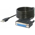 Kaapeli USB PremiumCord USB-A - DB-25 1 m musta (kuprint2)