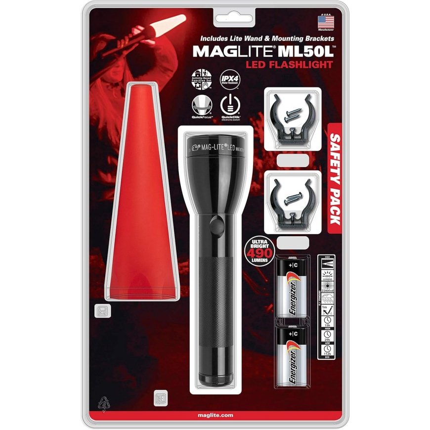 Maglite Mini-LED 2AA safety lamp black