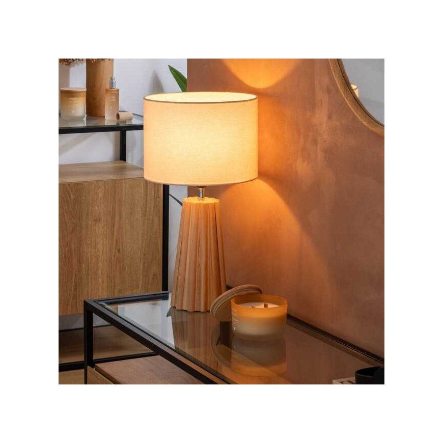 Atmosphera Lamp ADONA night light on a wooden base, height 53 cm – 2
