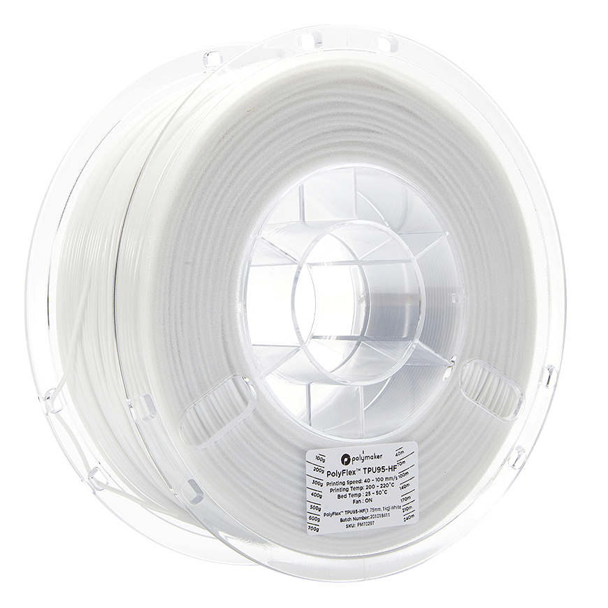 Polymaker PolyFlex TPU-95A High Speed - 1kg - 1.75mm - White