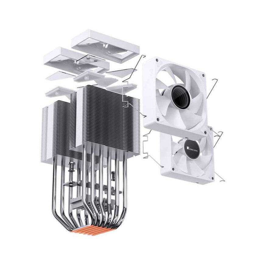 Prosessorijäähdytin Jonsbo CPU Cooler JONSBO CR-1400 DV2 Valkoinen – 5