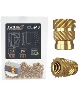 Ruthex M3 threaded insert – Rx-M3x5.7 - 100 pcs