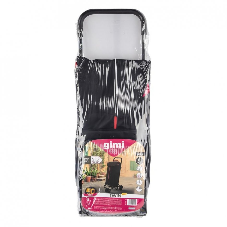Gimi OSTOSKÄYRÄ 30KG/50L. KAKSOINMUSTA 4 PYÖRÄTÄ – 2