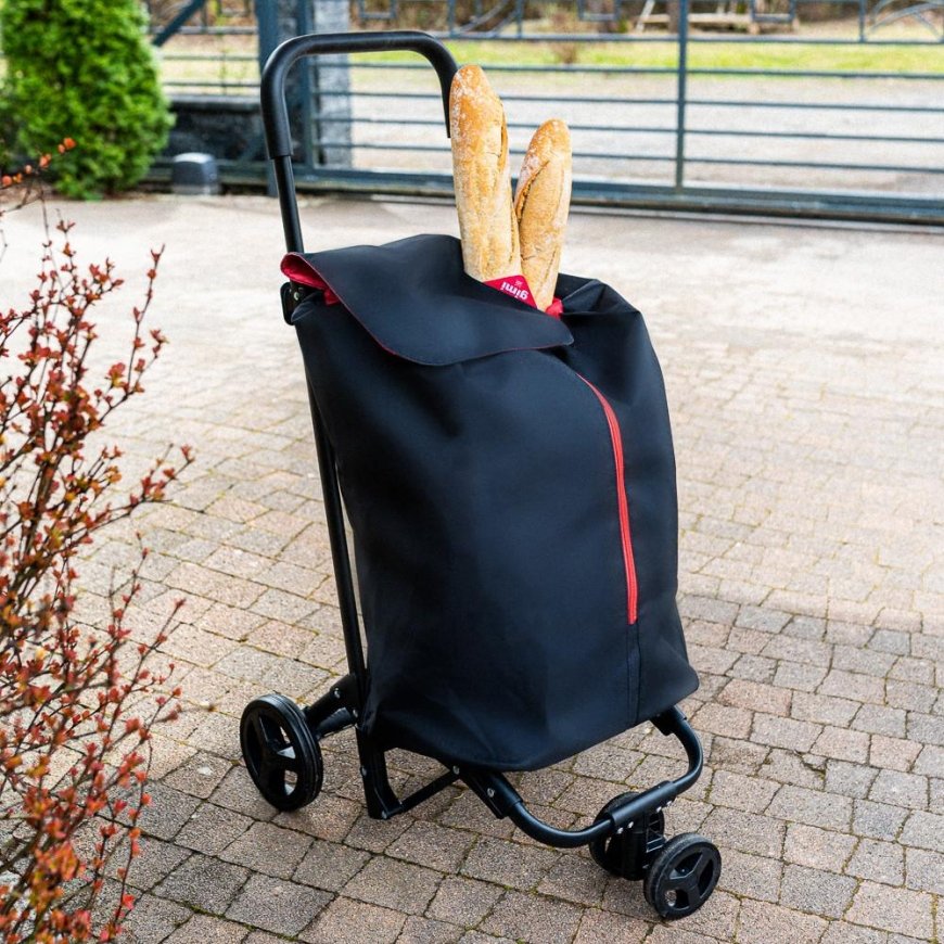 Gimi SHOPPING TROLLEY 30KG/50L. DOUBLE BLACK 4 WHEELS – 4
