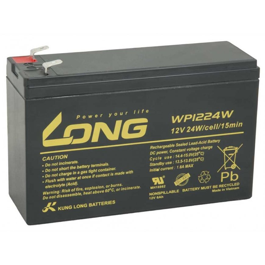 Avacom LONG 12V 6AH LEAD-ACID BATTERY HIGHRATE F2 (WP1224W) – 3