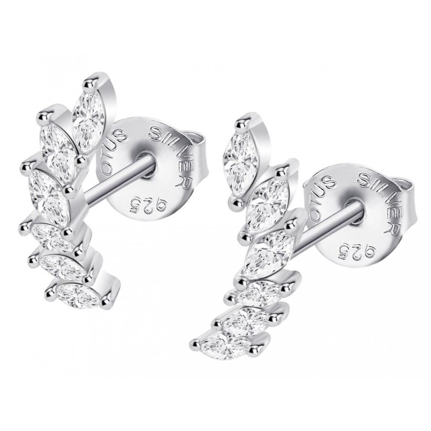 Brilio Silver Brilio Silver Gold Plated Sparkling Earrings with Zirconia EA601YBC – 2