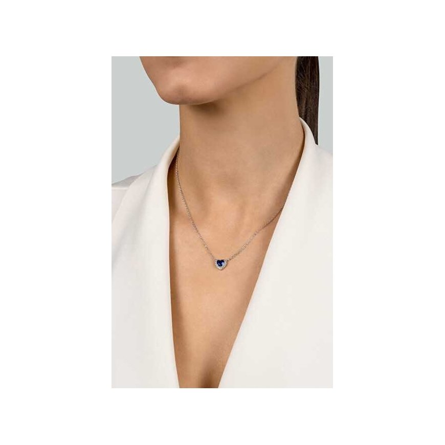Brilio Silver Charming silver heart necklace with zircons NCL101WB – 3