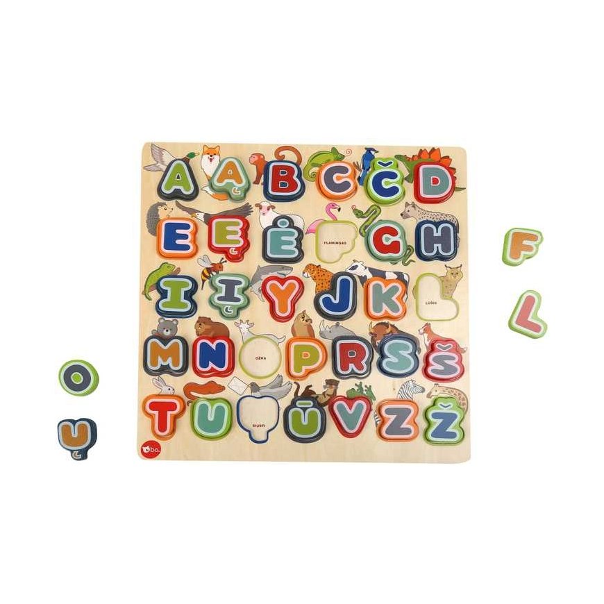 because Puzzle "Alphabet and animals", in Lithuanian. – 5