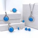 Evolution Group Silver earrings with blue synthetic opal 11001.3 blue Evolution Group Silver earrings with blue synthetic opal 11001.3 blue