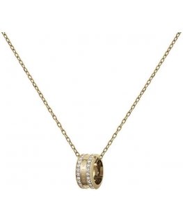 Daniel Wellington Elan Lumine Sparkling Gold Plated Circle Pendant Necklace DW00400510