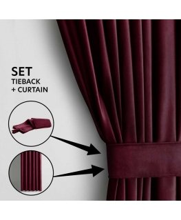 AmeliaKotiverho VELVET väri punainen tyyli klassinen kiinnitystyyppi materiaali – tekstiili Velvet 140x270