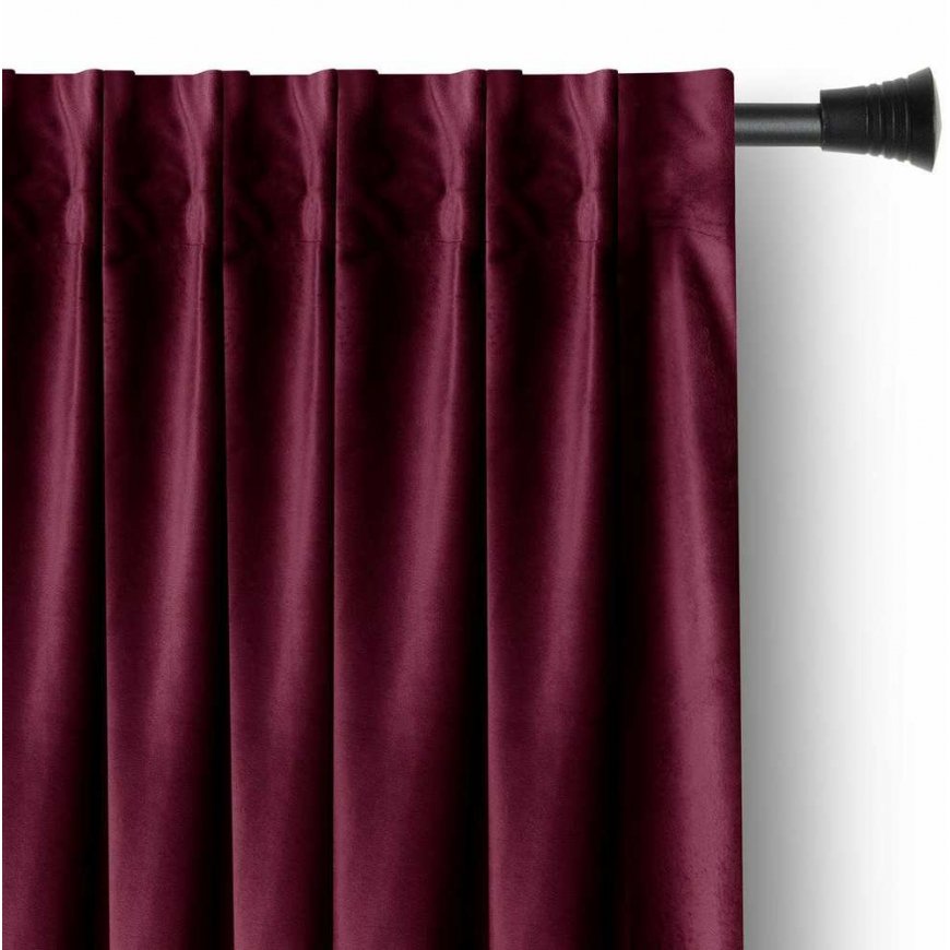 AmeliaHome Užuolaida AKSOMAS spalva raudona stilius klasikinis tvirtinimo tipas medžiaga – tekstilė Aksomas (velvetas) 140x270 – 5