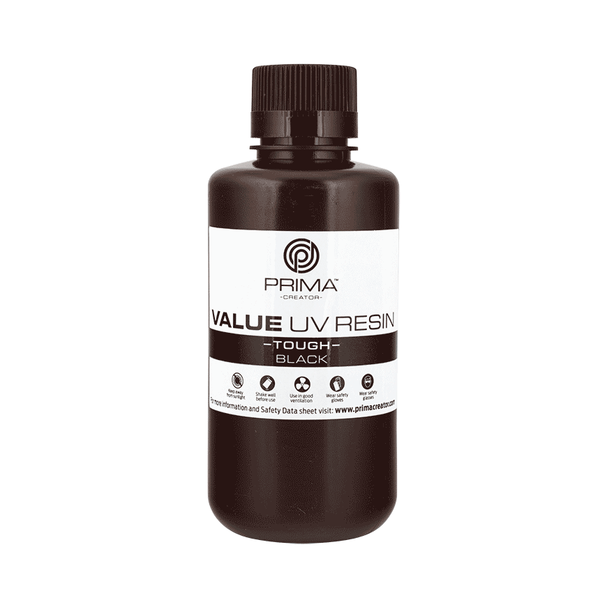 PrimaCreator Value Tough UV Resin (like ABS) - 500ml - Black – 2