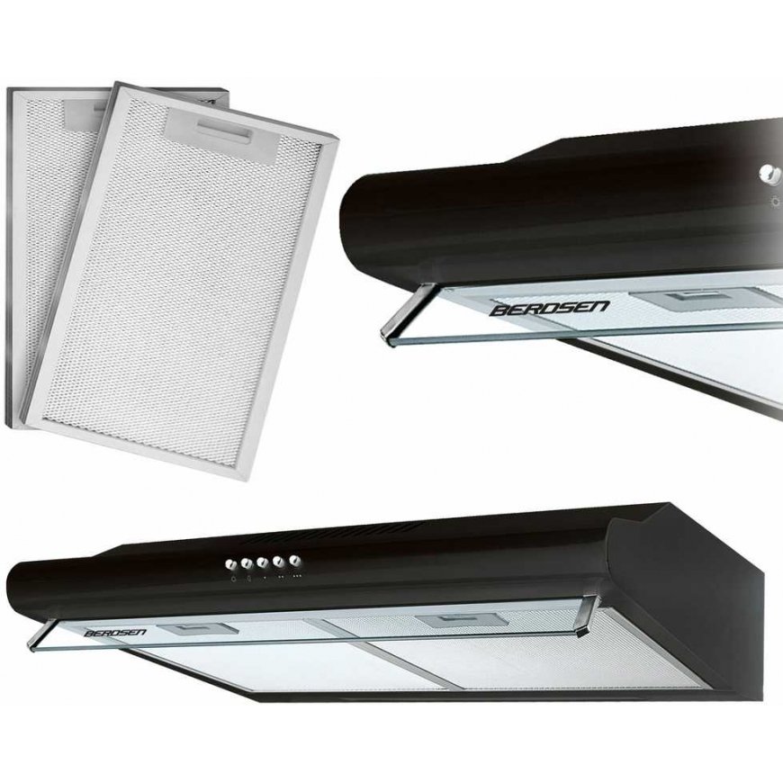 Cooker hood under the cabinet - 50 cm Berdsen BE-10-A absorber black
