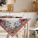 Christmas tablecloth 140x180 cream red floral tapestry 1273 Eurofirany Christmas tablecloth 140x180 cream red floral tapestry 1273 Eurofirany