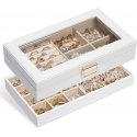 Troli Two-Tier White Jewelry Organizer Troli Two-Tier White Jewelry Organizer