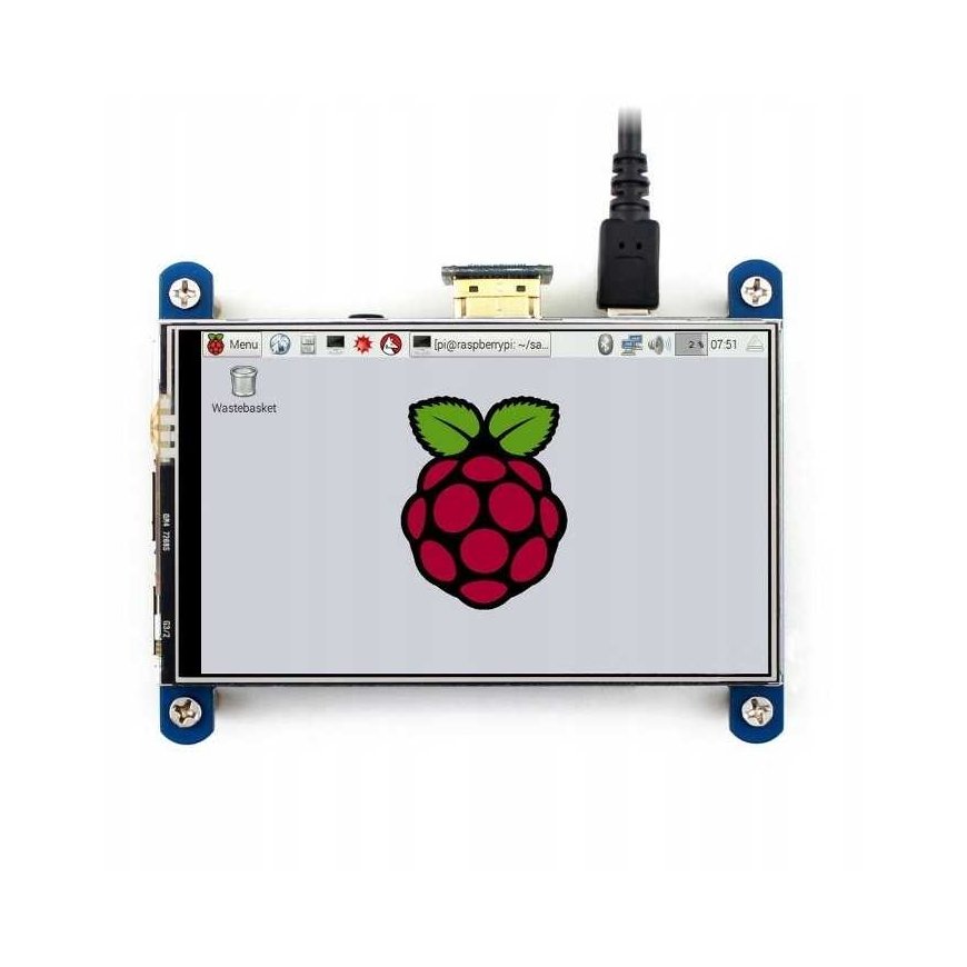 Waveshare Resistive Touch Screen for Raspberry Pi Microcomputer - LCD IPS 4" 800x480px HDMI + GPIO – 4