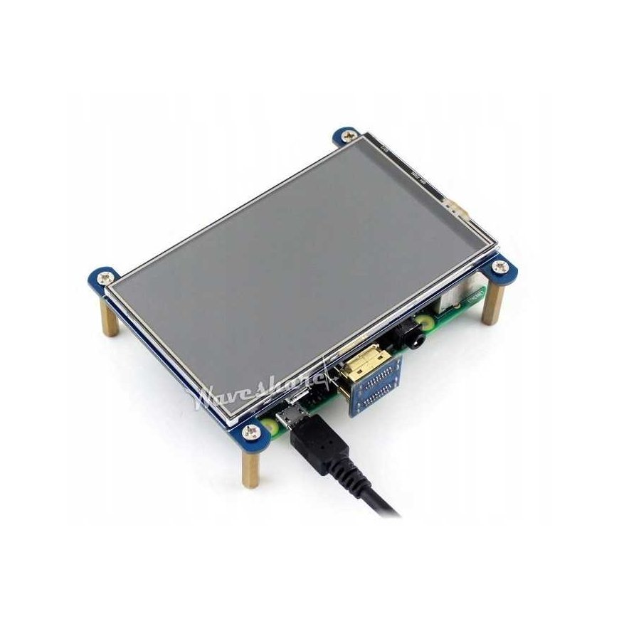Waveshare Resistive Touch Screen for Raspberry Pi Microcomputer - LCD IPS 4" 800x480px HDMI + GPIO – 5