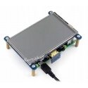 Waveshare Varžinis lietimui jautrus ekranas Raspberry Pi mikrokompiuteriui - LCD IPS 4" 800x480px HDMI + GPIO Waveshare Varžinis lietimui jautrus ekranas Raspberry Pi mikrokompiuteriui - LCD IPS 4" 800x480px HDMI + GPIO