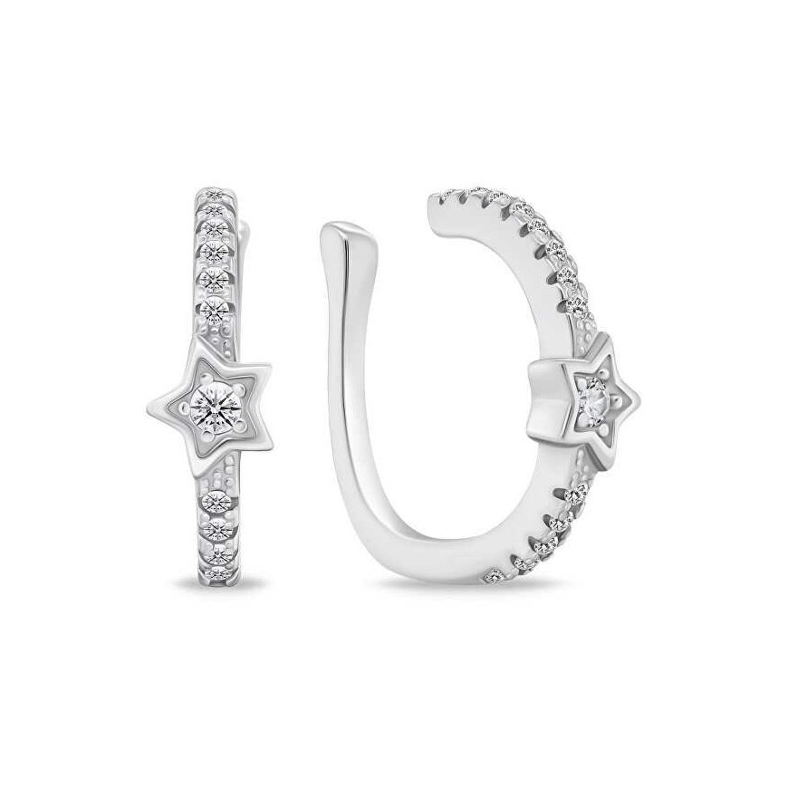 Brilio Silver Brilio Silver Playful silver earrings Star with zircons EA783W