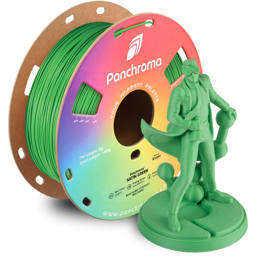 Polymaker Panchroma™ PLA Satin 1.75 mm 1kg - Satin Žalias