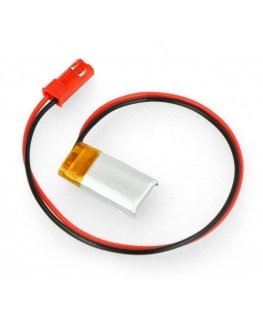 Akyga Li-Pol battery 40mAh 1S 3.7V - JST-BEC connector + socket - 20x10x3mm