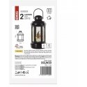 Emos LED-koriste - Joululyhty joulupukilla, 20 cm, 3x AAA, sisätiloissa, lämmin valkoinen, ajastin