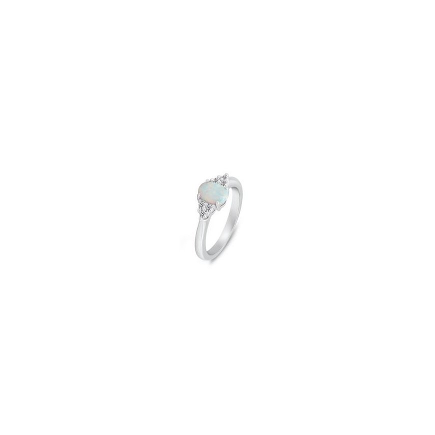 Brilio Silver Brilio Silver Delicate silver ring with zircons RI023W