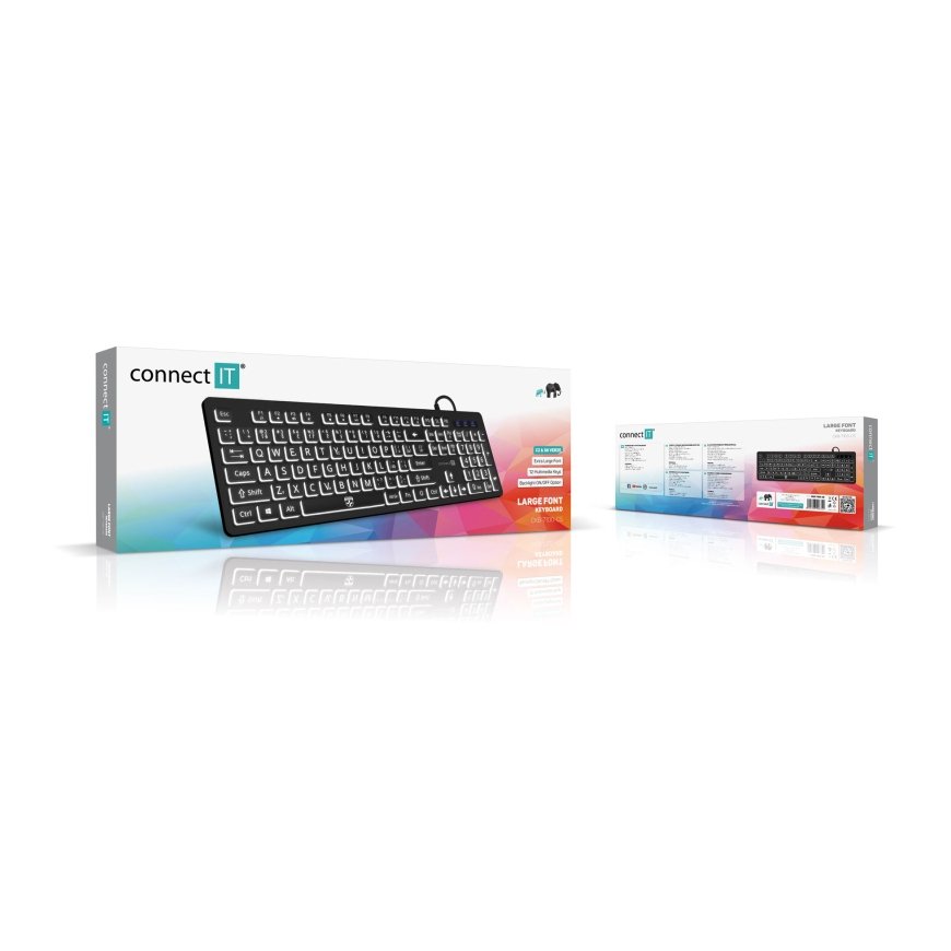 Connect IT CKB-7100-CS клавиатура Дом/офис USB Словацкий, Чешский Черный – 5