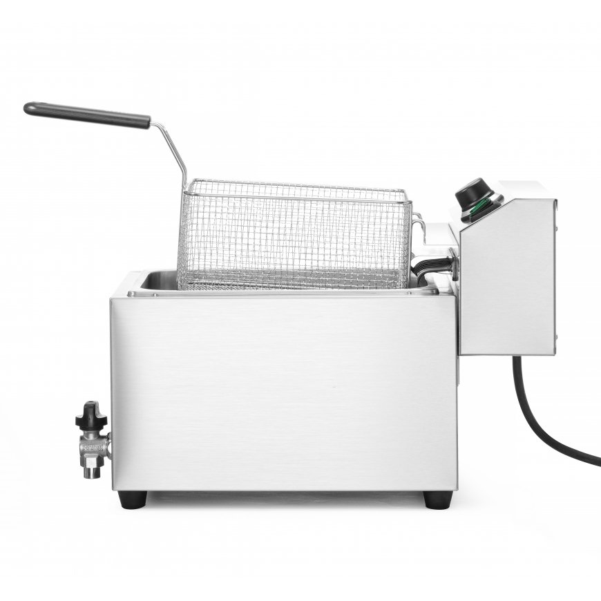 Hendi 209424 taukvāres katls Viens 10 L Atsevišķs 6600 W Dziļš taukvāris Sudrabs – 5