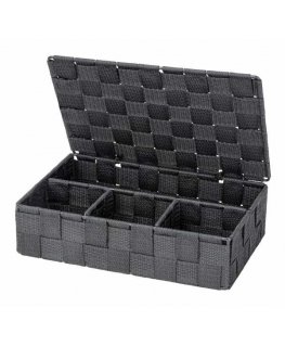 WENKO 24223100 uzglabāšanas kārba Grozs uzglabāšanai Taisnleņķa Poliuretāns (PU), Polivinilhlorīds (PVC) Pelēks