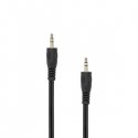 SBOX 3.5-3.5-M/M-0.5/R audio kabelis 0,5 m 3.5mm Melns