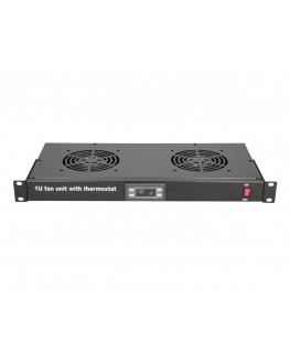 Extralink 19\" RACK MOUNT FAN PANEL (2 FANS) WITH THERMOSTAT Ventilaatoripaneel