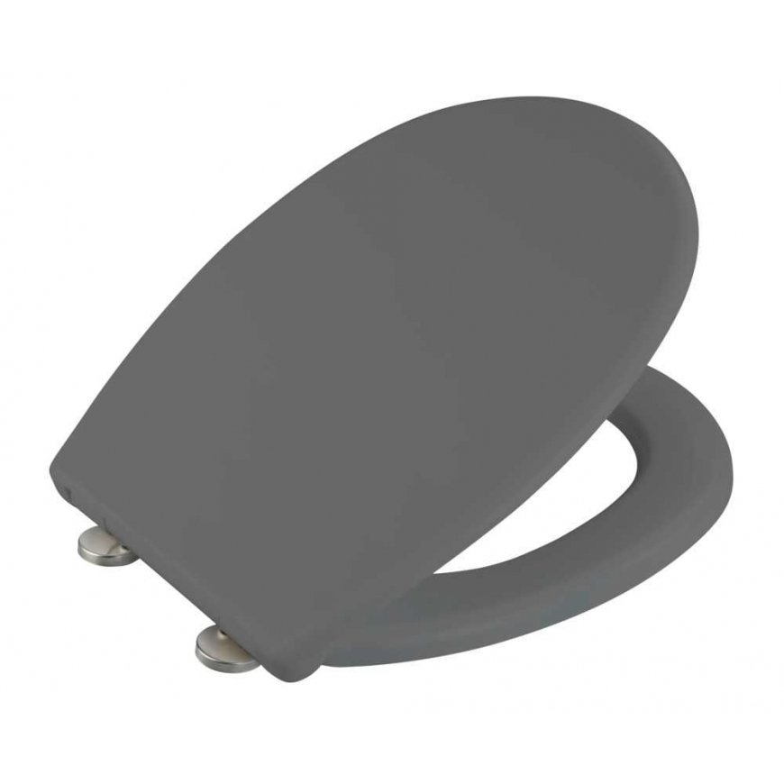 WENKO 24572100 tualetes poda vāks Ciets tualetes sēdeklis Duroplast Pelēks – 2