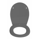 WENKO 24572100 WC-istuin Kova wc-istuin Duroplast Harmaa