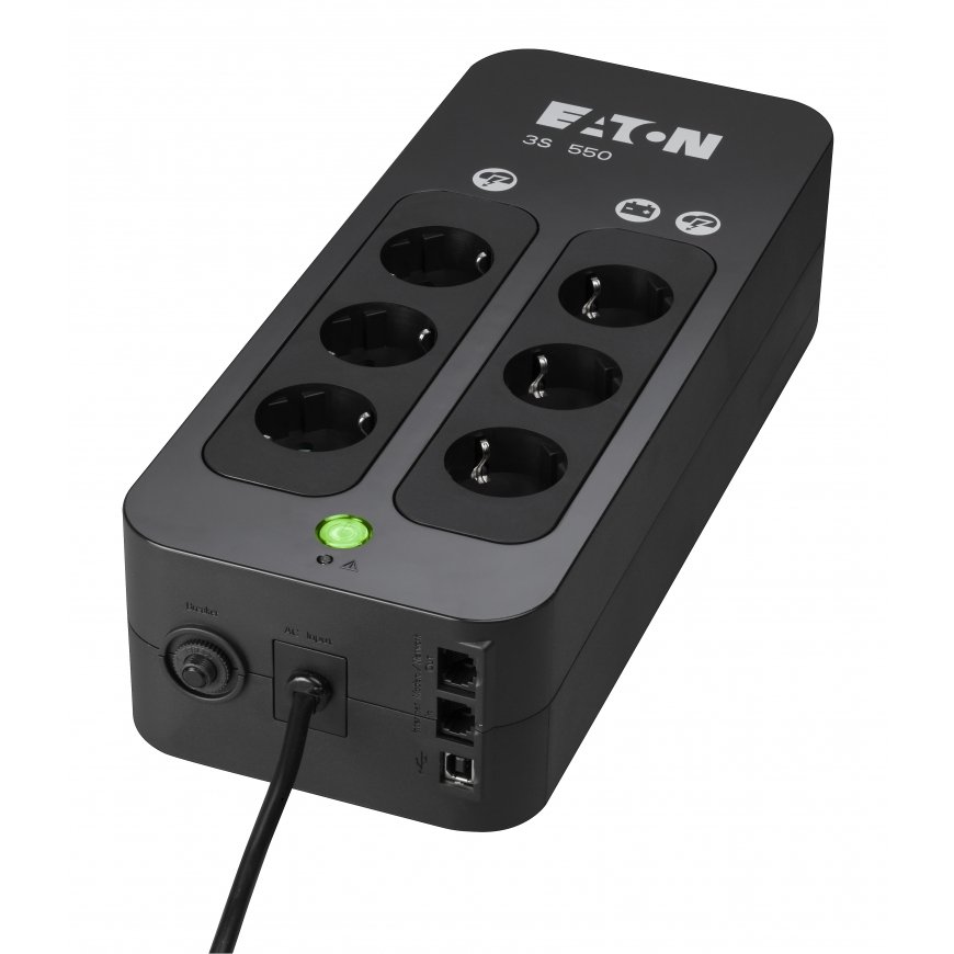 Eaton 3S 550 DIN источник бесперебойного питания 0,55 kVA 330 W 6 розетка(и)