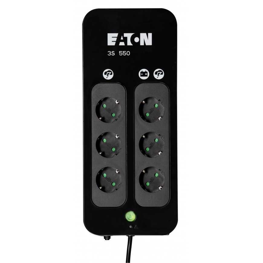 Eaton 3S 550 DIN UPS-virtalähde 0,55 kVA 330 W 6 AC-pistorasia(a) – 2