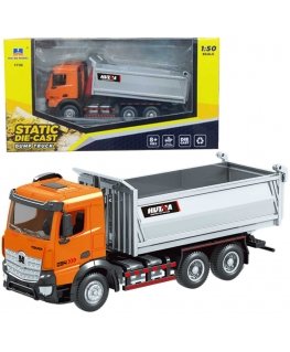 Truck Dumper Metal Huina Oranžinis 1:50