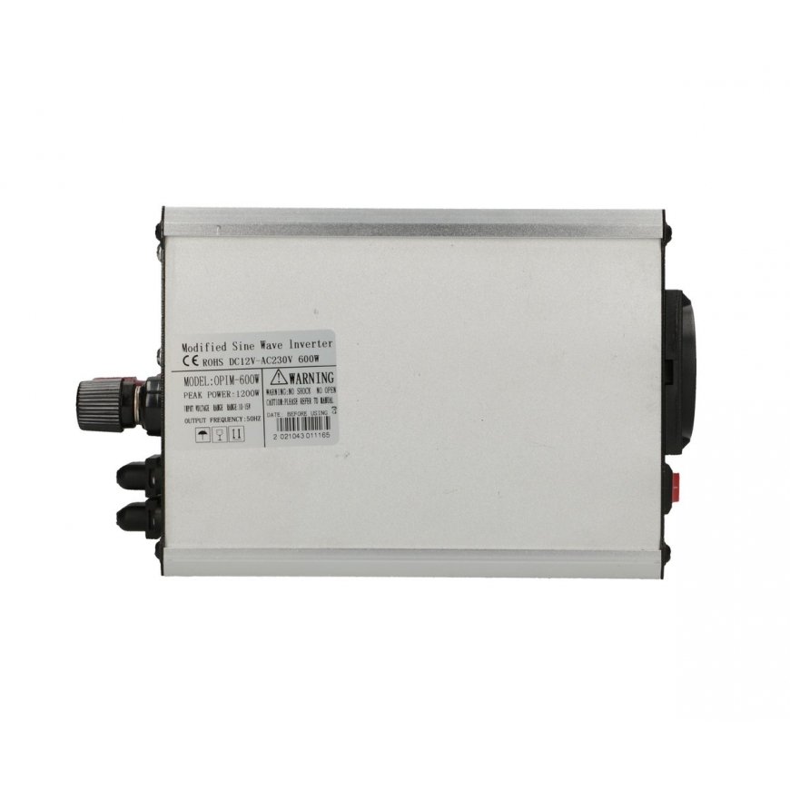 Extralink VOLTAGE CONVERTER 12V - 230V, 600W, MODIFIED SINUS OPIM-600W toiteadapter ja vaheldi Autom – 4