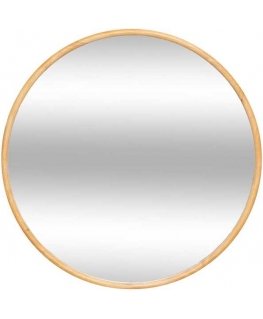 Frame KIM sieninis veidrodis mediniame rėme, Ø 75 cm